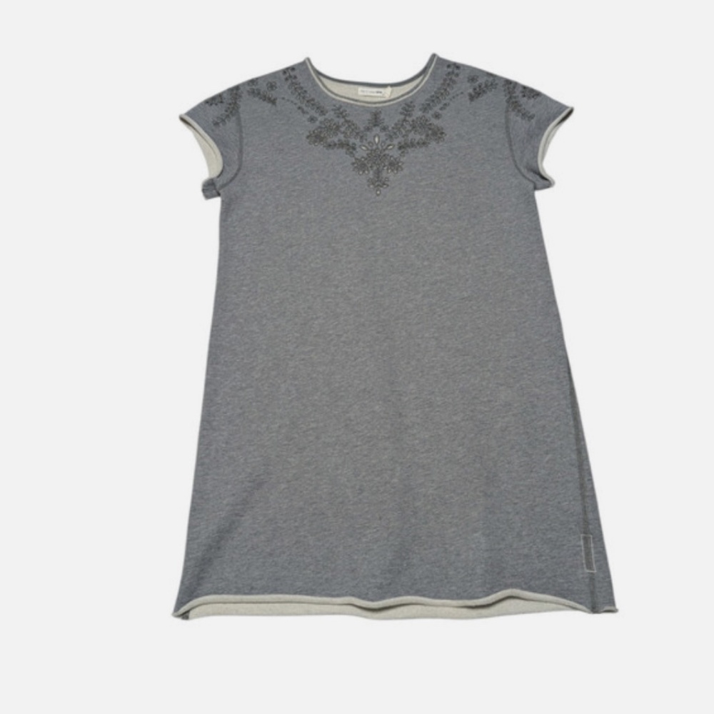 Rag Bone Jean Embroidered Sweatshirt Dress Womens L Eyelet Boho Minimalist Comfy
